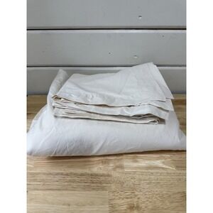 Boll And Branch King/cali King Percale Hemmed Duvet Set Off White